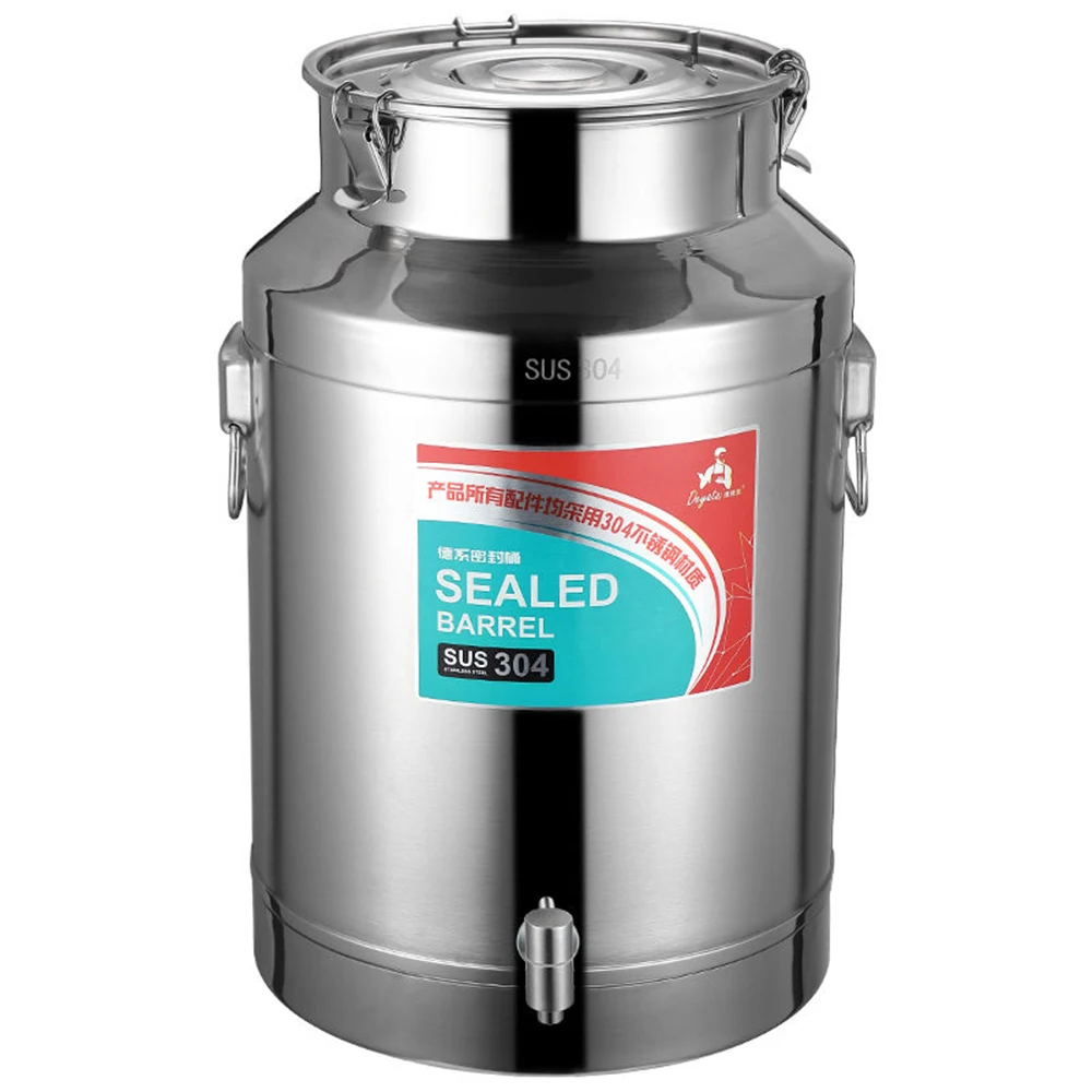 Fermenter Stainless Steel Barrel Soup Barrel Sealed Barrel Fermentaion Bucket Milk Tea Barrel Storage Barrel Insulation Barrel