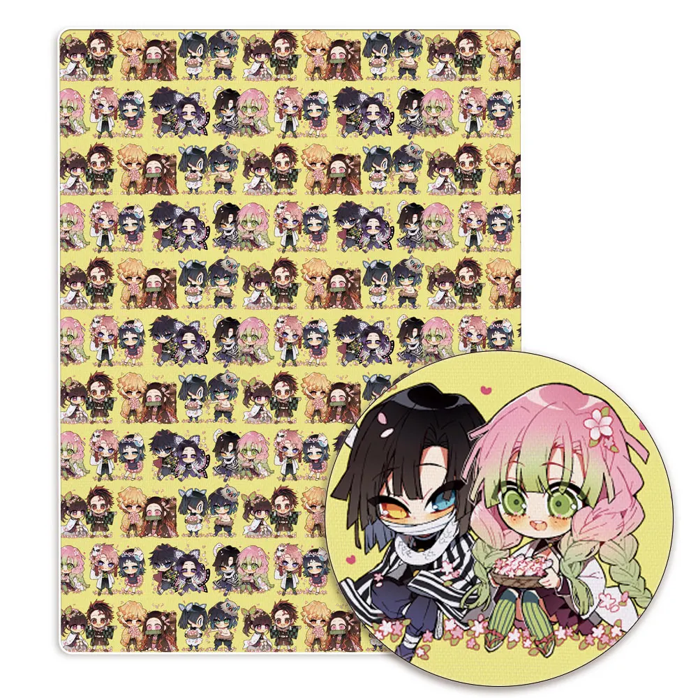 Demon Slayer characts Stof Cartoon Hot Diy 140X50Cm poliester Katoen Fabrichandmade Naaien Patchwork Bedrukte Stof Stof Anime