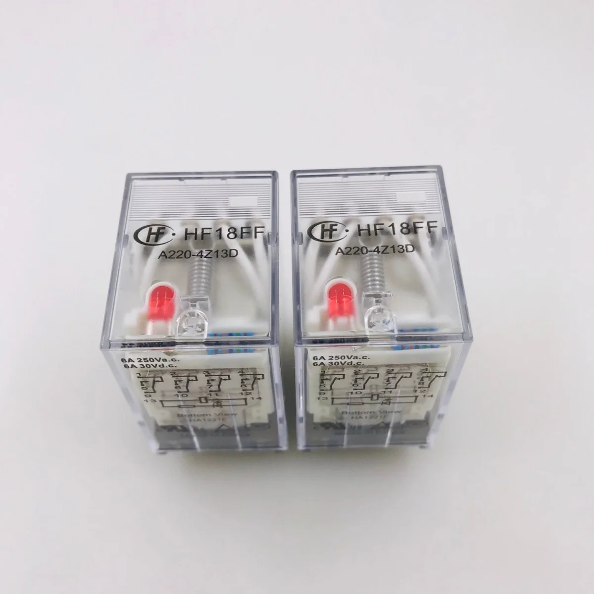 

HF18FF-A220-4Z13D 14pin 6A led relays