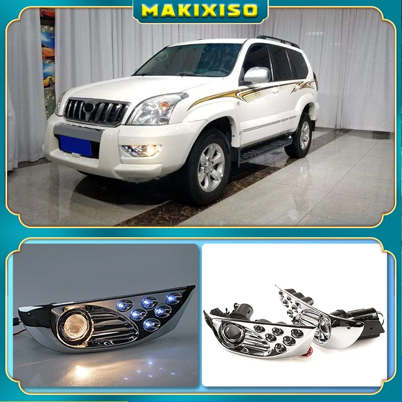 

LED Daytime Running Light for Toyota Prado 120 LC120 GRJ120 Land cruiser 2003-2009 Fog lamp drl bumper light