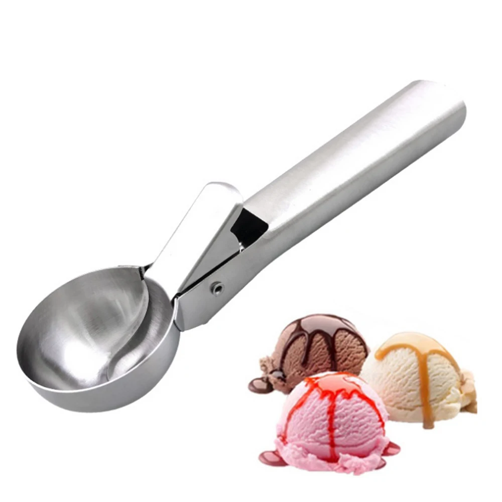 

Stainless Steel Ice Cream Scoop Ice Ball Maker Frozen Yogurt Cookie Dough Meat Balls Ice Cream Spoon Tools Watermelon Spoon