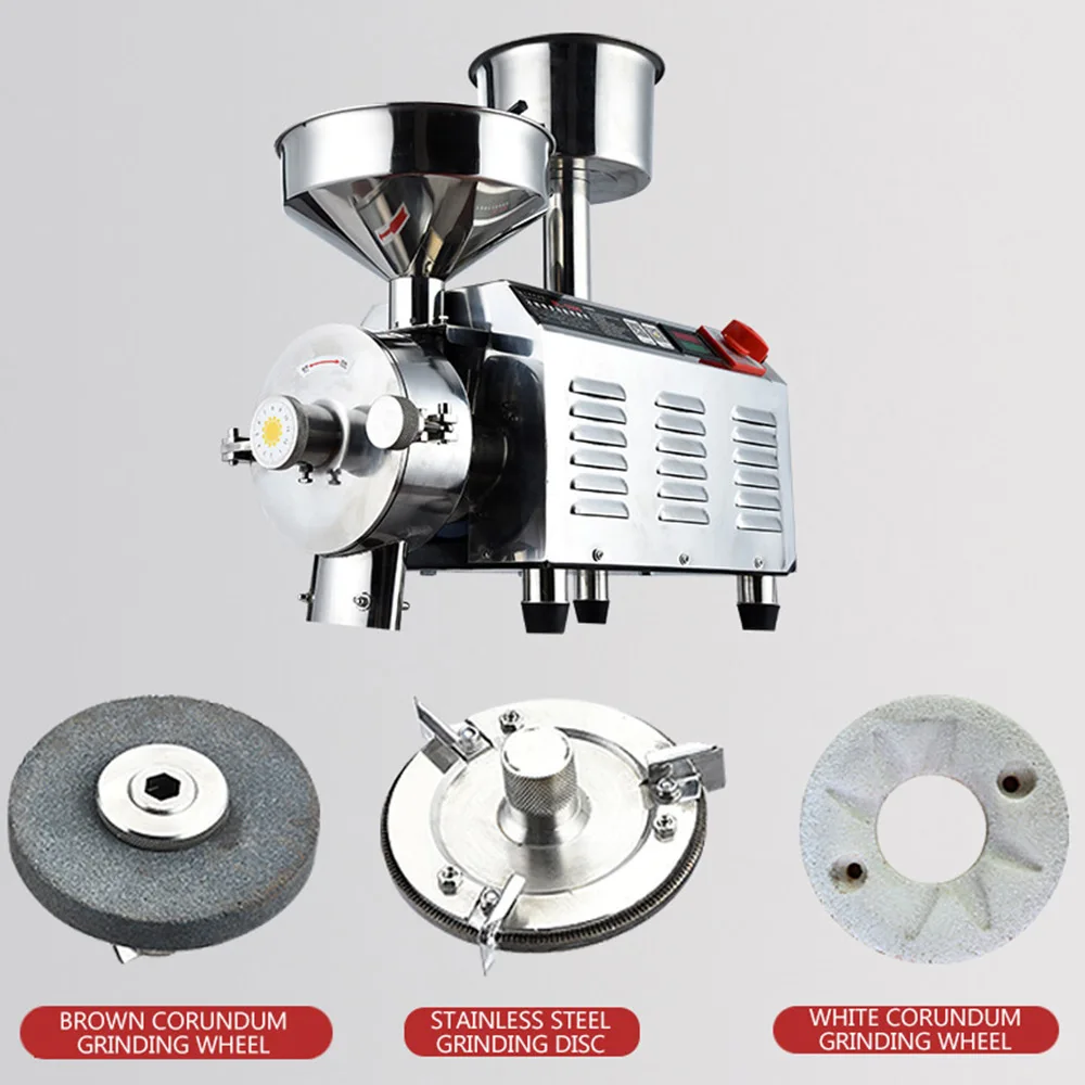Smerigliatrice di sesamo ad alta potenza 3KW macinacaffè commerciale per burro di arachidi cereali latte di soia rettificatrice bagnata e asciutta
