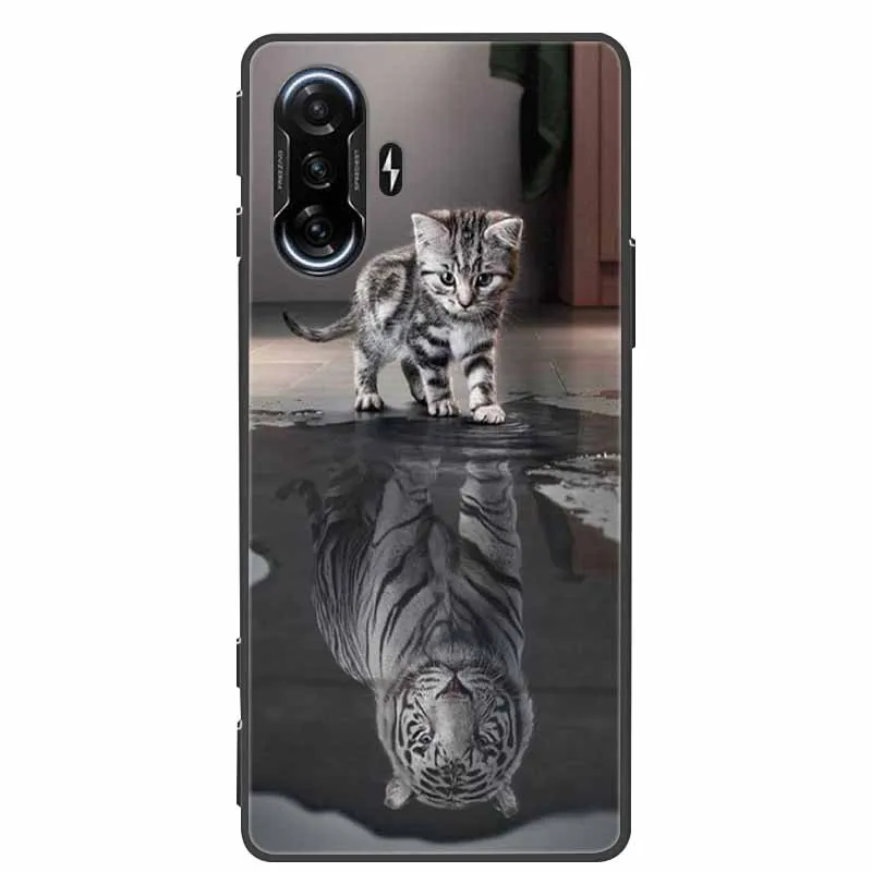 Pour Redmi K40 Jeu Antichoc en silicone Souple TPU Couverture Arrière Pour Xiaomi Redmi K 40 K40 K50 Jeu Étuis de Téléphone De Dessin Animé Mignon