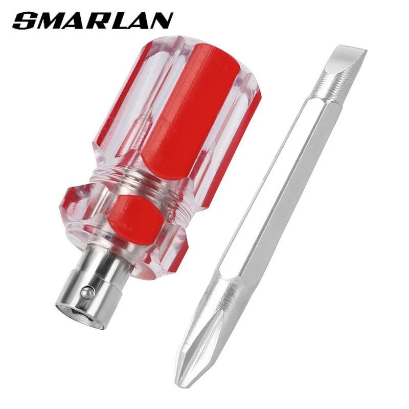 SMARLAN Dual Purpose Slotted/Phillips Screwdriver Expansion Screwdriver Cross Word Ratchet Screwdriver Manual Hardware Tools 1pc