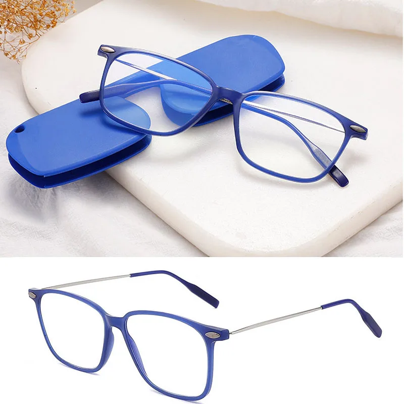 

New ultra-light anti-blue light reading glasses for both men and women with ultra-thin glasses box Radiation proof glasses