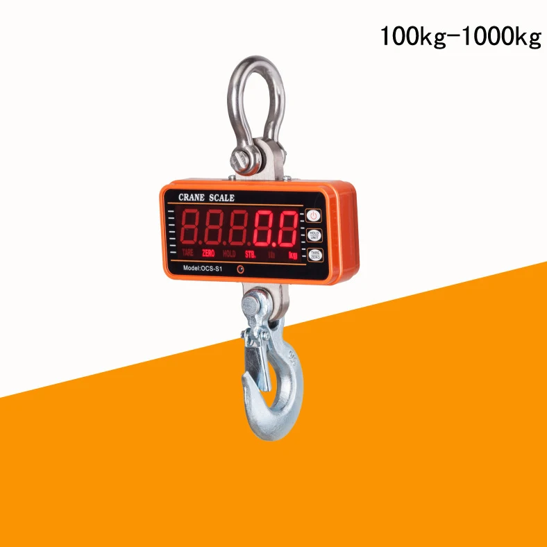 

Digital Hanging Scale 1000KG 2000LBS LCD Crane Scale High Accurate Heavy Duty