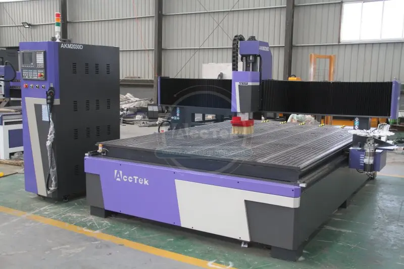 Akm2030d china acctek cnc roteador de bits guia linear kit cnc roteador de móveis de madeira atc viu, unidade chata