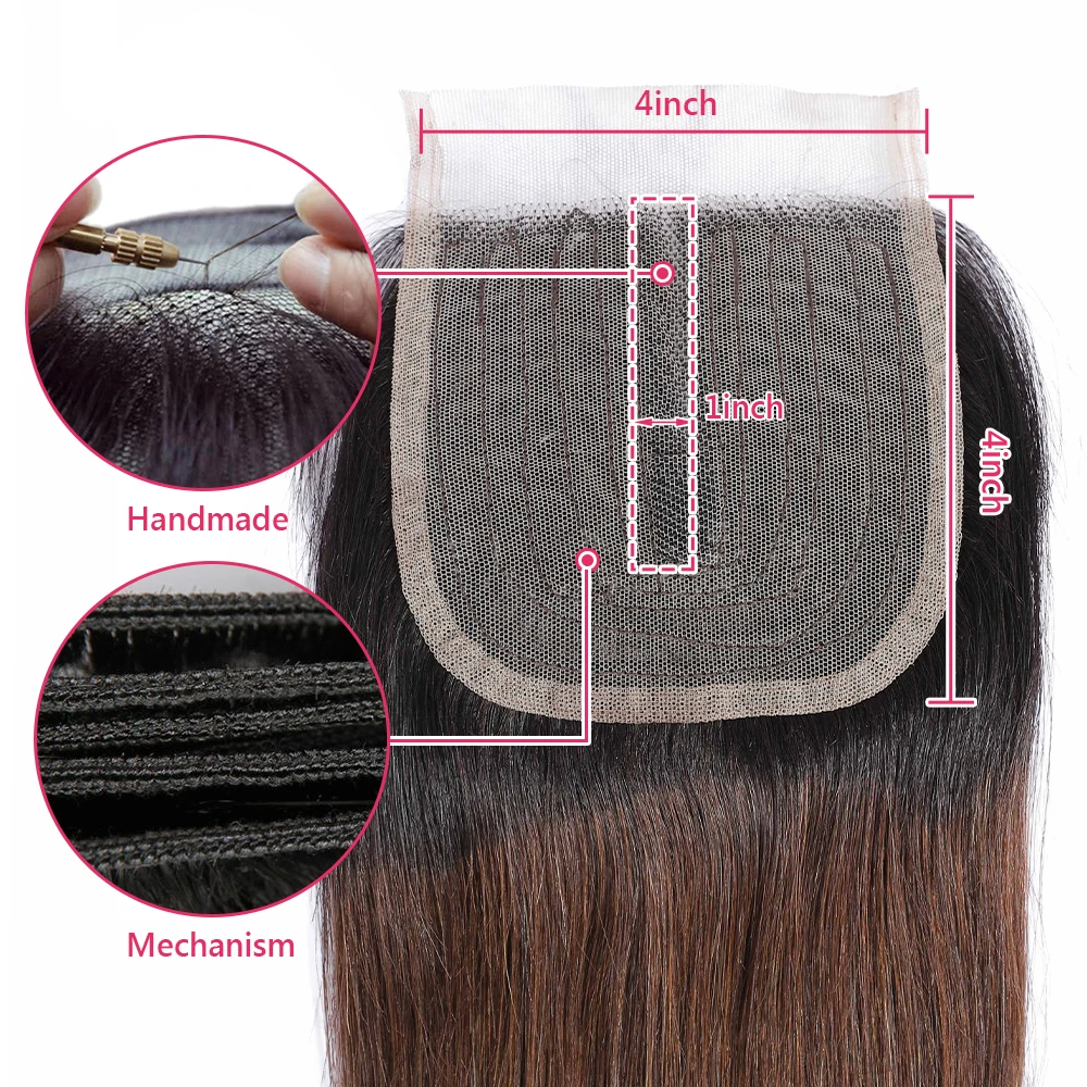 أومبير اللون الجسم موجة حزم الشعر البشري مع إغلاق البرازيلي عذراء الشعر حزم 1b/4/27 1b/4/30 نسج الشعر حزمة الشعر البشري #5