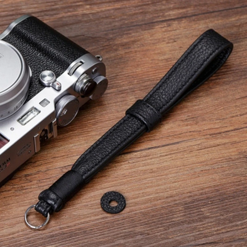 

Original Handmade Genuine Buckskin Leather Camera Wrist Strap Hand Lanyard Mirrorless DC Wristband for Fujifilm X100F XPRO2 XE3