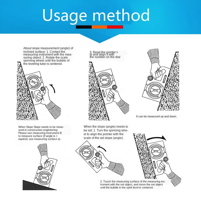 Multi-function Magnetic Slope Non-Measuring Instrument Slope Gauge Universal Bevel Protractor