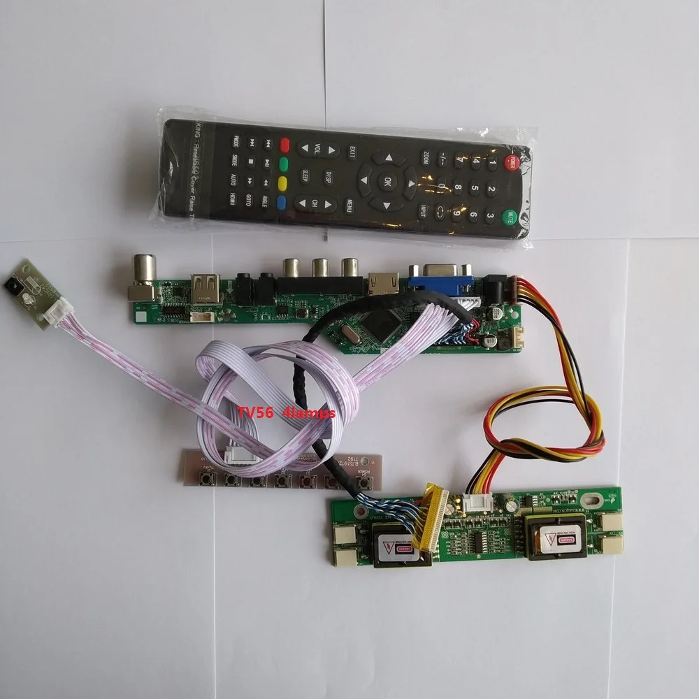 for LM201WE3-TLF1 4 lamps Interface USB AV TV card kit LCD Resolution 1680X1050 20.1