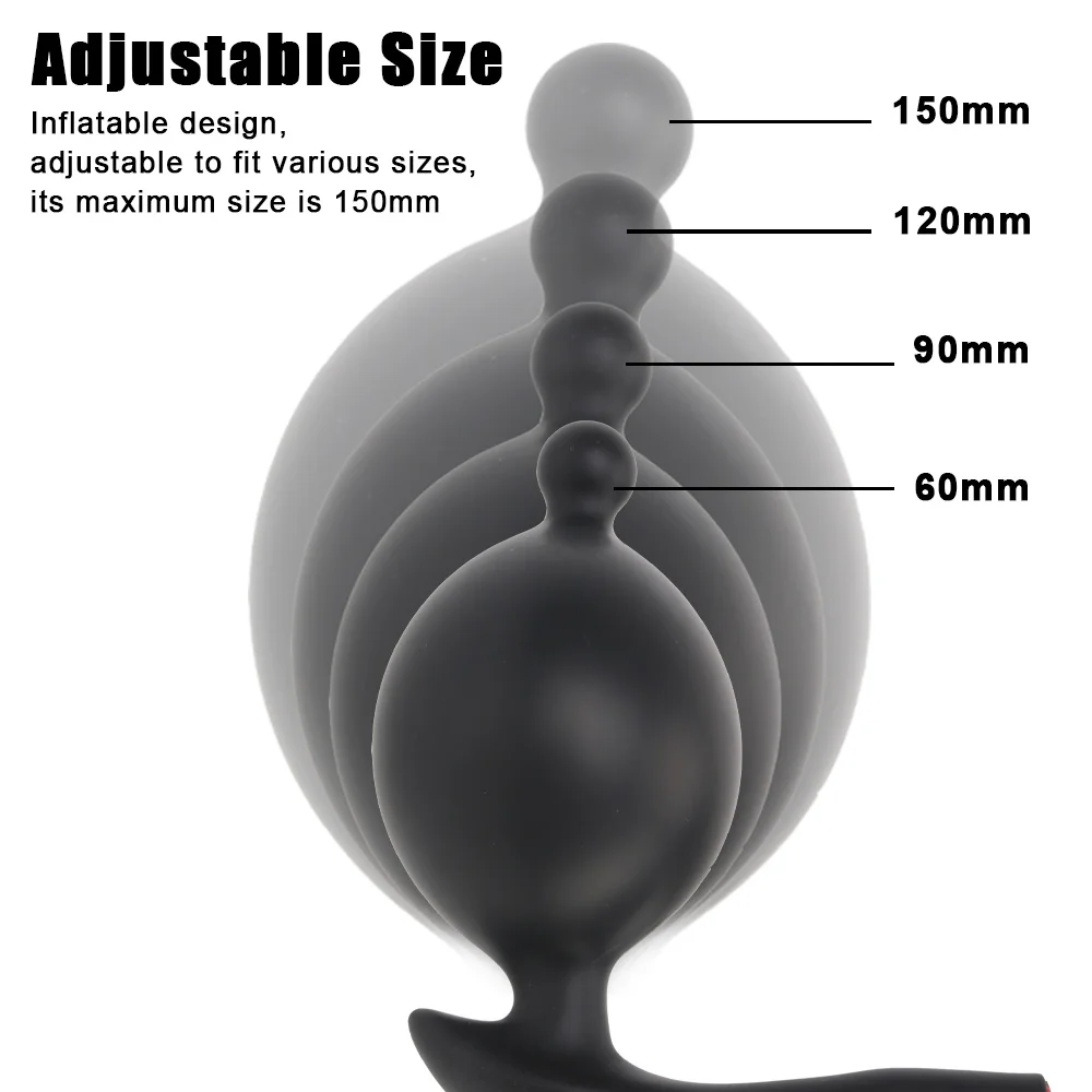 IKOKY Anal Plug Expandable G-spot Prostate Massager Adult Dildo Pump Inflatable Butt Dilator Butt Plug Sex Toys for Man Women