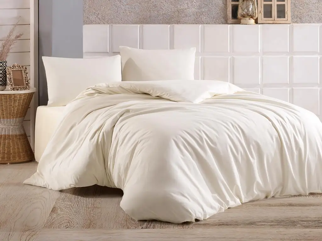 Land Of dowry Almond Single Double Quilt Cover Set Cream