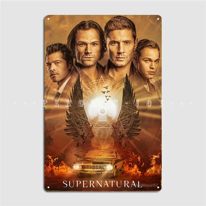 Supernatural Season 15 Metal Plaque Poster Wall Mural Club Bar Printing Plates Tin Sign Posters