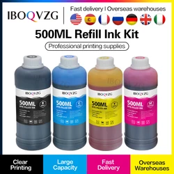 IBOQVZG 500ML Printer Ink Refill Ink Kit For Epson For Canon For HP For Brother Printer CISS Ink and Refillable Printers Dye Ink