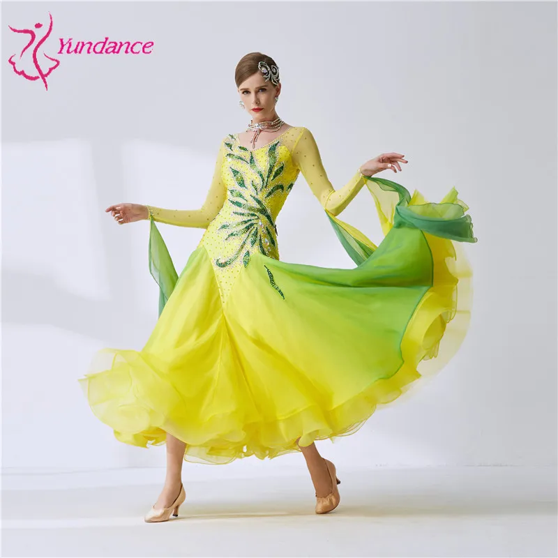 B-19567 Yundance New National Standard Ballroom Party Dress Ballroom Dance Competition Performance Dress For Sale