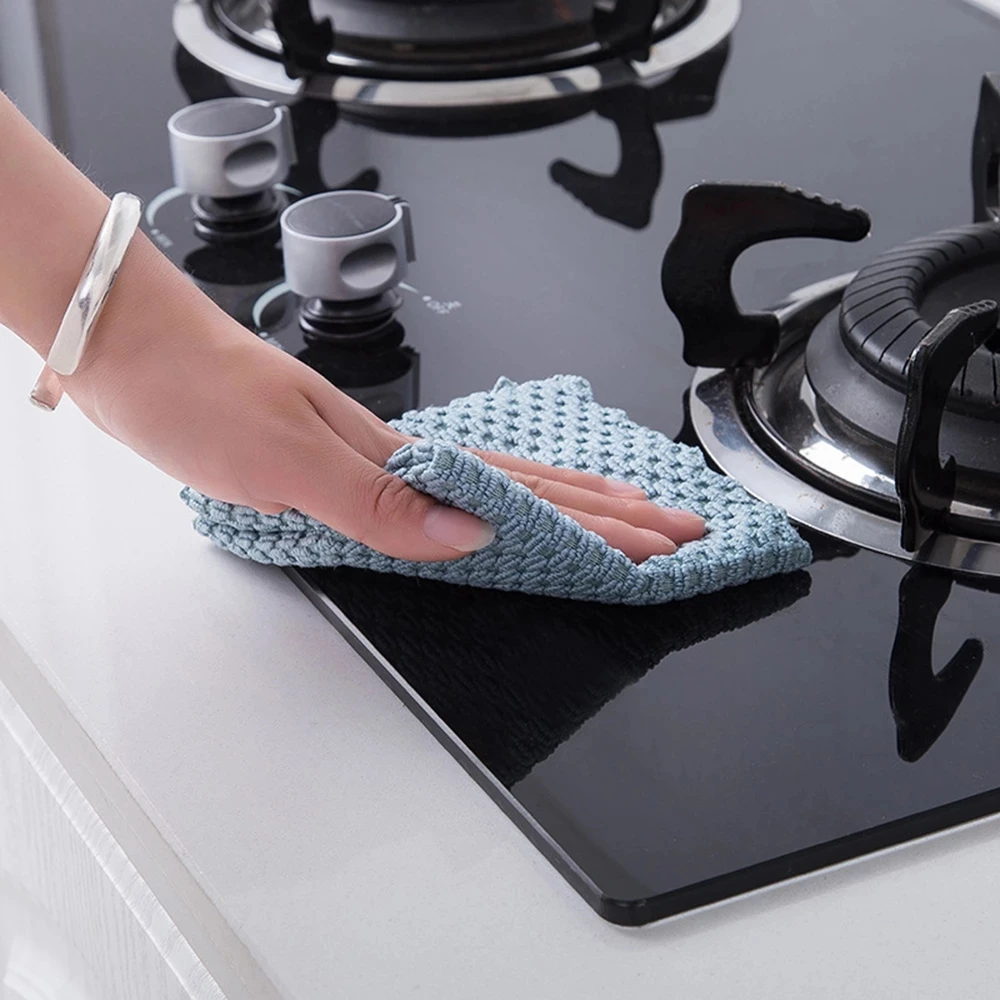 Kitchen Anti-grease Wiping Rags Efficient Super Absorbent Microfiber Cleaning Cloth Home Washing Dish Kitchen Cleaning Towel