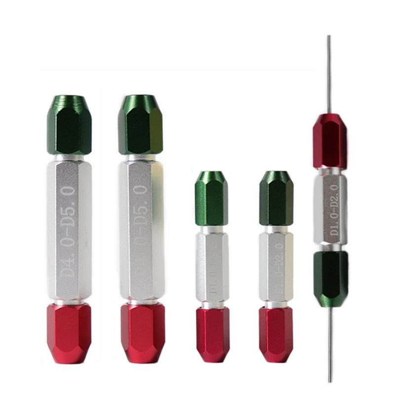 CNC Red and Green Clamp Holder for Needle Gauge Double Heads Pin Handle Go-and-not-go Plug Gauge Measuring Tool