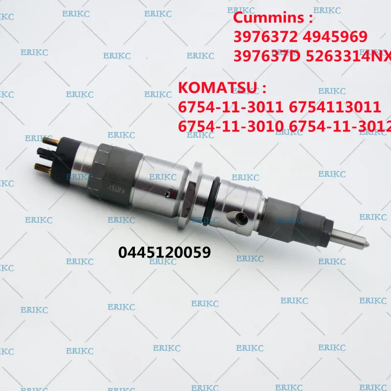 

ERIKC 0445120059 Auto Diesel Engine Injection Cummins : 3976372 4945969 397637D 5263314NX FOR KOMATSU : 6754-11-3011 6754113011