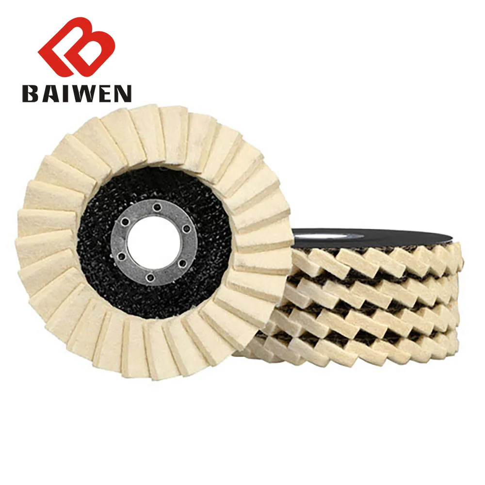 

5 inch Wool Polishing Wheel Buffing Pads 125mm Angle Grinder Wheel Felt Polishing Discs Polisher For Rotary Electric Hand Tools