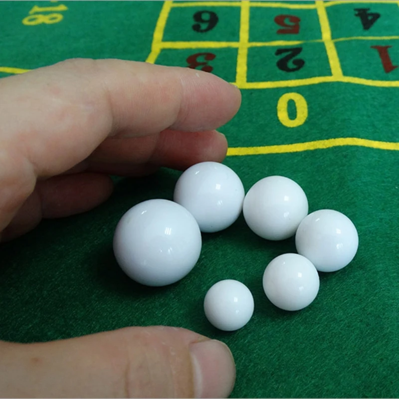 5pcs Russian Roulette Ball Casino Roulette Game Replacement Ball Acrylic White Ball 12/14/16/18/20/22mm