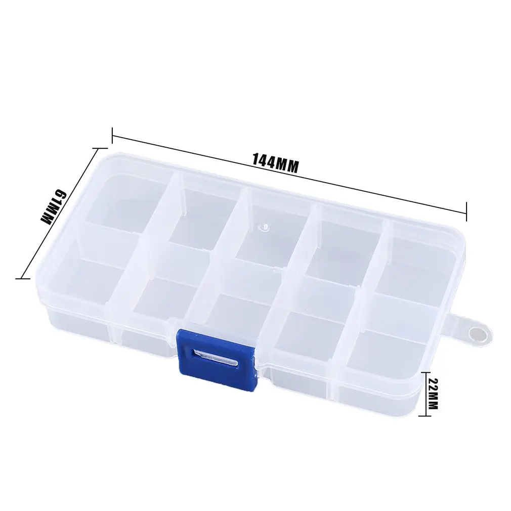 10-24 Compartment Slots Cells Portable Tool Box Electronic Parts Screw Beads Ring Jewelry Plastic Storage Box Container Holder