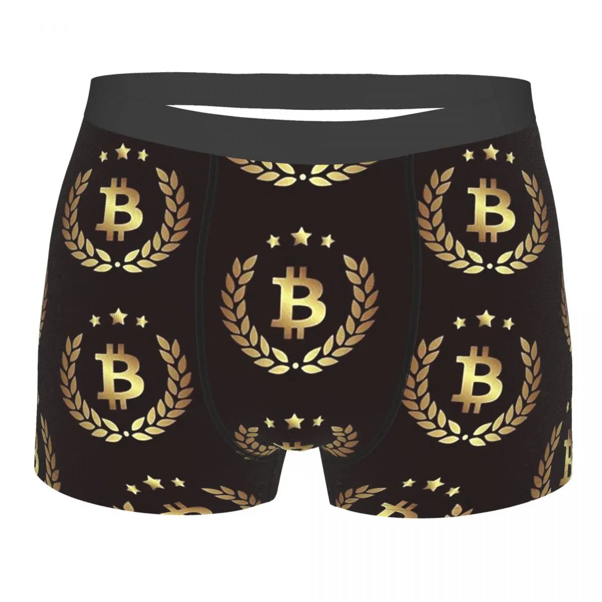 

Bitcoin BTC Mining Bit Coin King Underpants Homme Panties Man Underwear Ventilate Shorts Boxer Briefs