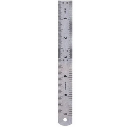 1 pcs Stainless Steel Measuring Straight Ruler Tool  Hot Sale Portable Double Side 15cm 6 inch Rulers Wholesale
