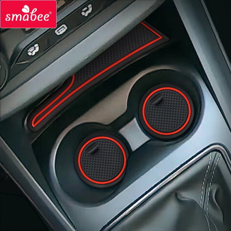 Smabee Anti-Slip Gate Slot Cup Mat for Lada Vesta 2020-2022 SW CROSS CVT Sedan Door Groove Pad Interior Accessiories 4 Colors