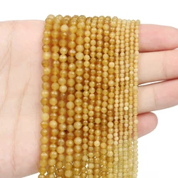 2 3 4mm Natural Stone Yellow Topaz Beads Faceted Loose Tiny Beads for DIY Jewelry Making Bracelet Necklace 15 inches Wholesale