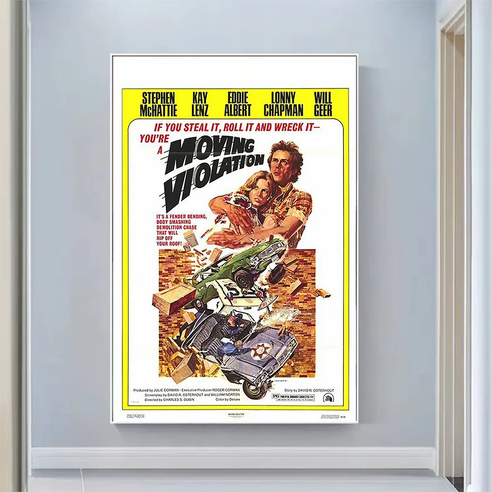 

V2062 Moving Violation Vintage Classic Movie Wall Silk Cloth HD Poster Art Home Decoration Gift