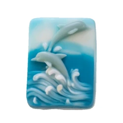 Dolphin Design Soap Mold DIY Silicone Molds for Soap Making Candle Wax Mould Decorated Plaster Resin Crafts Silicone Mold