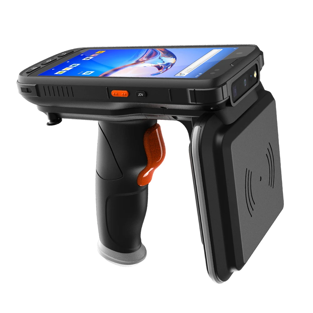 Android 10 5.5 Inch Industrial PDA With Barcode Scanner And Long Distancce Rfid UHF Reader Rugged Handheld Termina