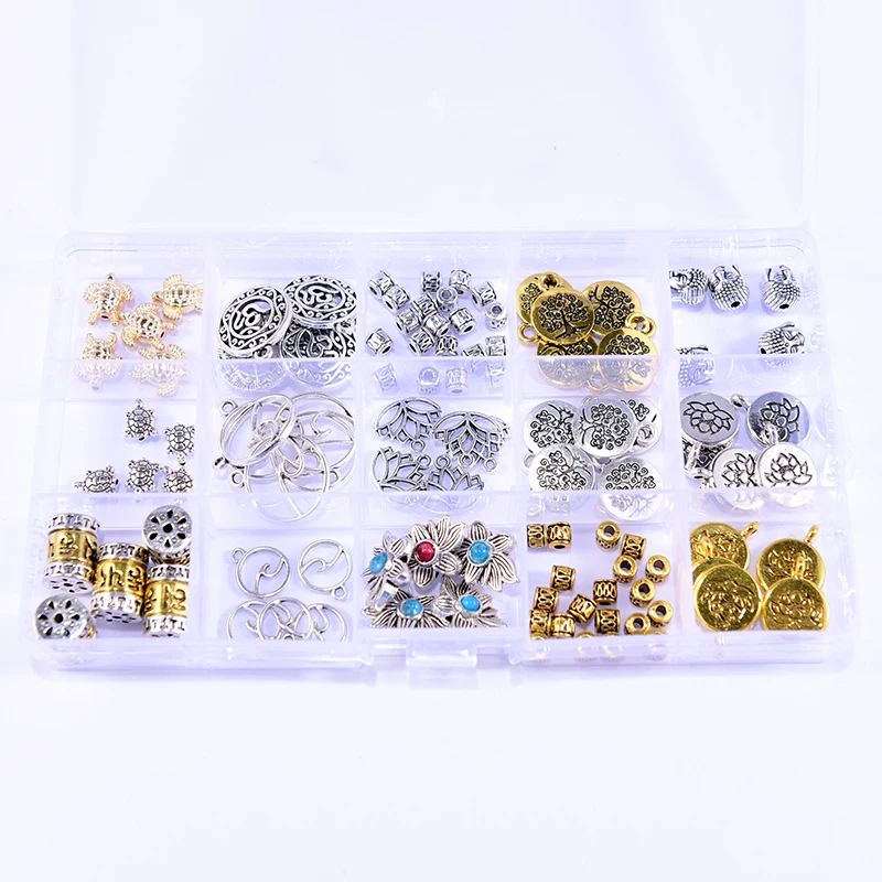 15 Kinds of Nepal Buddha Beads Pendants For Jewelry Making Set Needlework Components Bracelet Necklace Handicraft Accessories