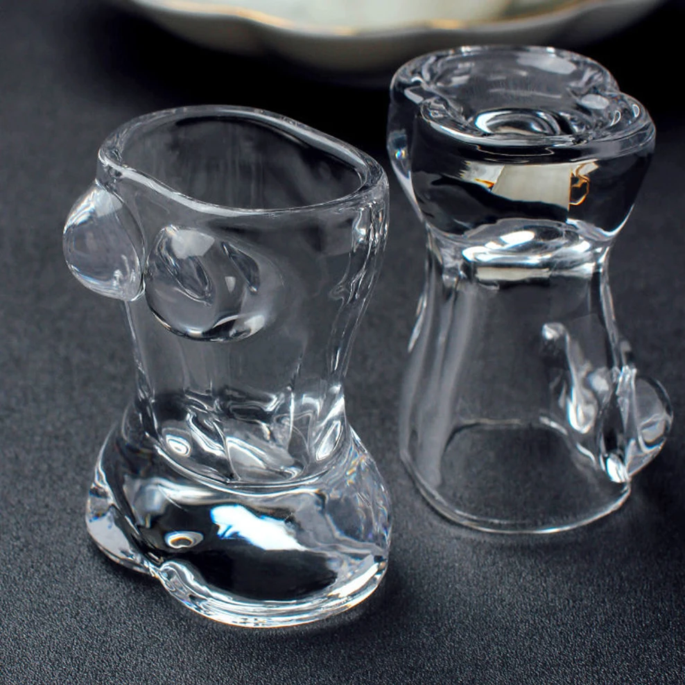 12PCS/Set Clear Glass Wine Glasses Bullet Cup Woman Body Modeling Shot Glass Whiskey Wineglass Mini Spirit Glass Liquor Wine Cup