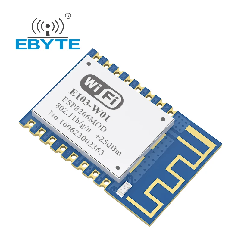 ESP8266EX WiFi IOT Board 2.4GHz 20dBm Wireless WiFi Transceiver Module EBYTE E103-W01 Long Range UART Interface PCB Antenna