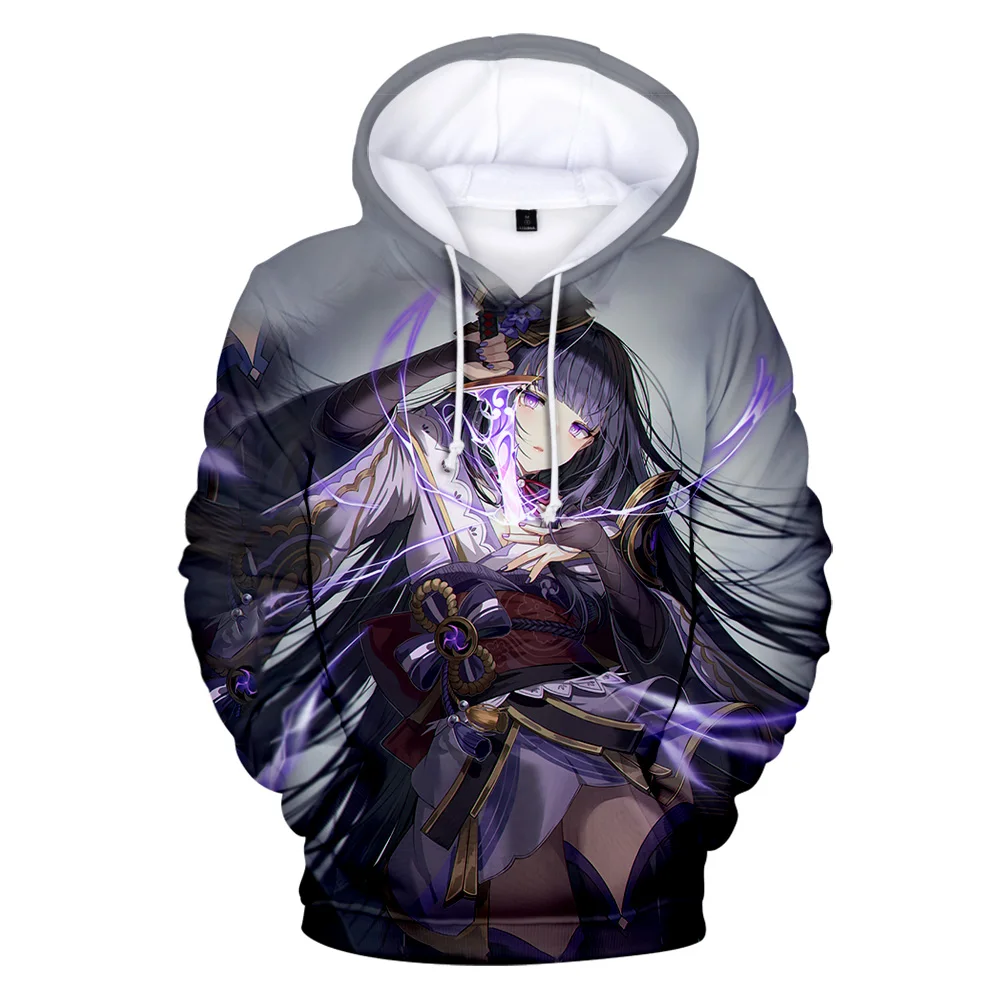 

Men Hoodies Genshin Impact Raiden Shogun Hoodies Anime Game Sexy Girl 3D Print Men Women Sweatshirts Oversized Hoodie Kids Pullo