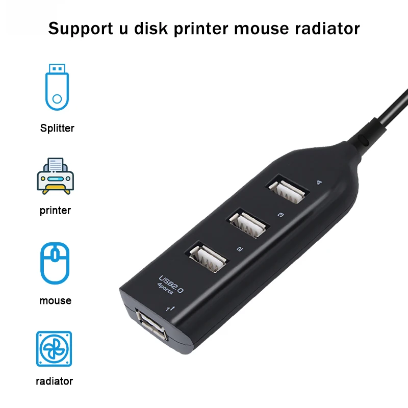 2.0 Hub USB 4 Hub USB Hub USB 2.0 Hub Multi USB Splitter Expander multiplo 2.0 USB per PC Desktop accessori per Computer