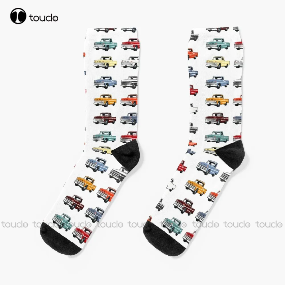 60'S C Truck Socks High Socks Christmas New Year Gift Custom Gift Unisex Adult Teen Youth Socks 360° Digital Print Women Men