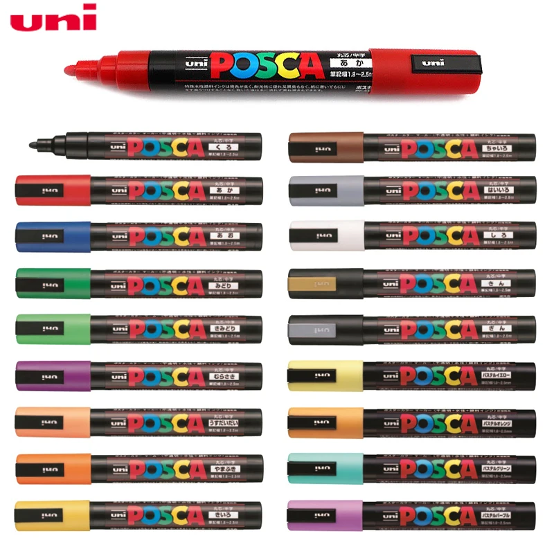 مراجعات مفصلة لقلم الرسم Uni Posca PC-5M: الأفضل للفنون المدرسية والمهنية