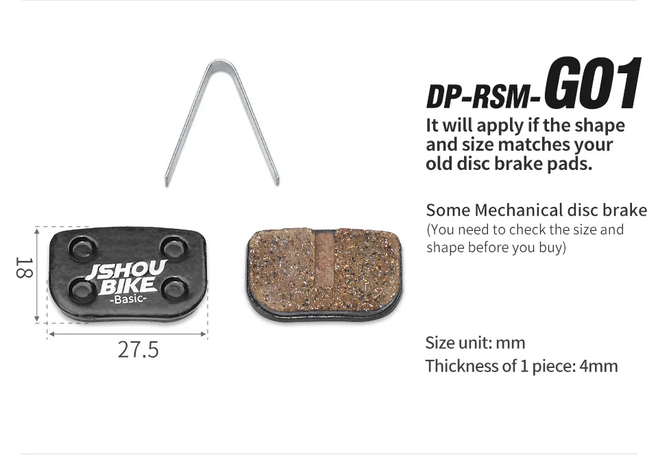 JSHOUBIKE Fahrrad-Bremsbeläge, halbmetallisch, für SHIMANO, SRAM, AVID, HAYES, Magura, Fahrradteile, Bremsbeläge, Fahrradzubehör. – Detail 17