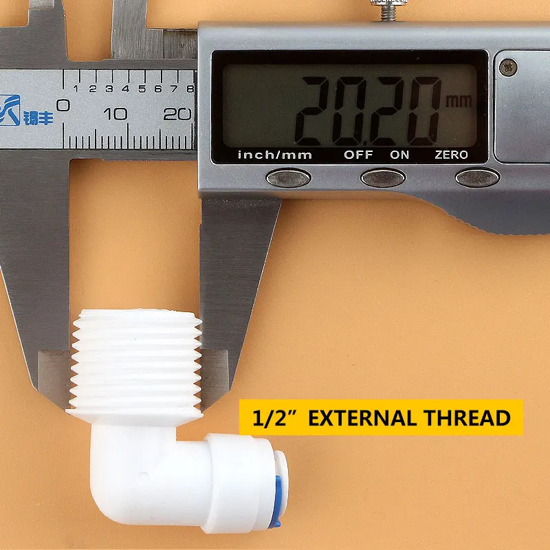 1/2 "Ren Ngoài 1/4" Ống Ống Kết Nối 4048W Khuỷu Tay Đường Kính 20MM Kết Nối Nhanh Lọc RO nước Hệ Thống Thẩm Thấu Ngược