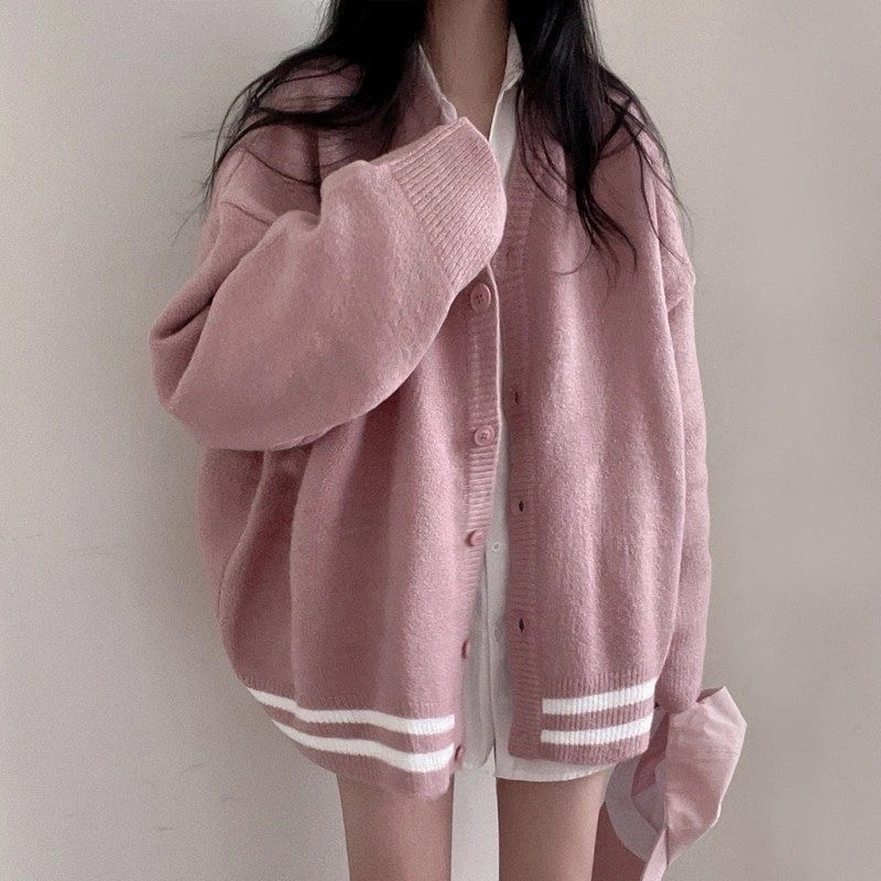 Nhật Bản Sinh Viên Áo Len Dệt Kim Cổ Cardigan JK Đồng Nhất Áo Len Mùa Xuân, Mùa Thu Cotton Cổ Chữ V Nhiều Màu Cosplay Dây Nữ