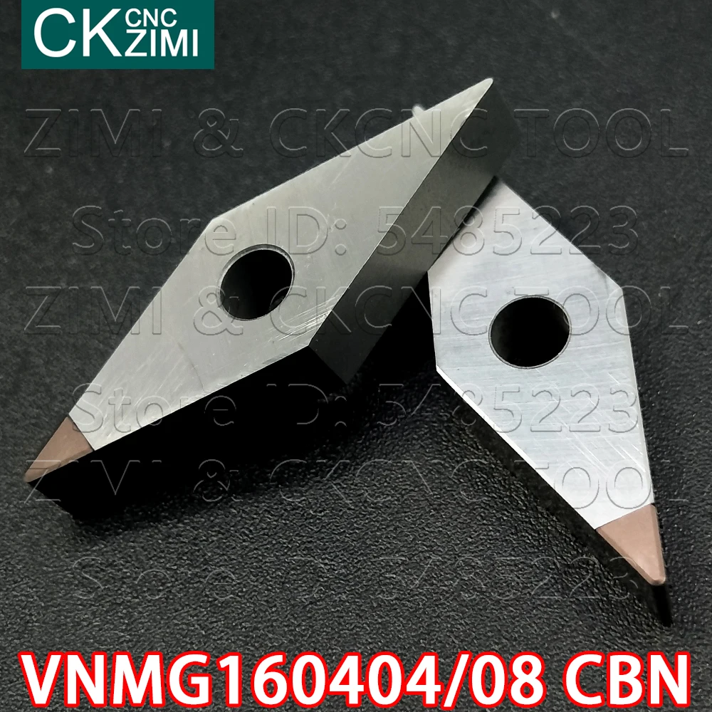 VNMG160404 CBN VNMG160408 CBN Lưỡi Kim Cương Khối Boron Nitride Chất Lượng Cao Bên Ngoài Dụng Cụ Xoay Carbide Lắp VNGA Cho Thép Không Gỉ