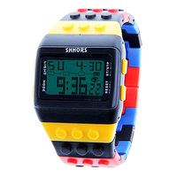 SHHORS Women Watches Fashion Plastic Led Digital Watches Rainbow Watch Electronic Wristwatch Ladies Watches Clock reloj mujer