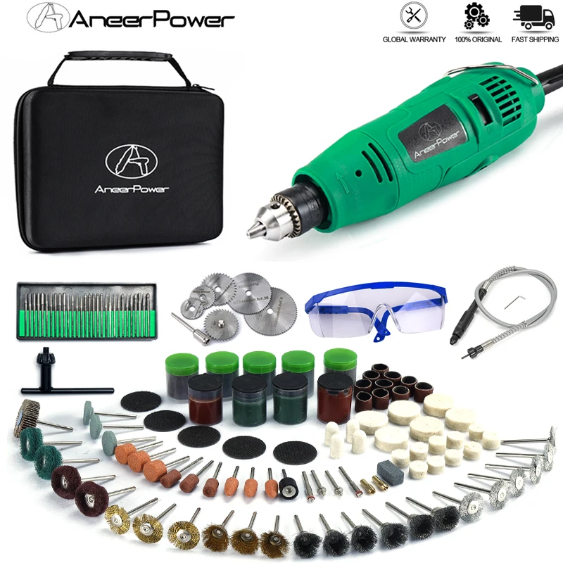 Mini Diâmetro de fixação da broca elétrica, 0,6-6,5mm, Gravador Dremel 260W, Ferramentas elétricas rotativas, Polimento, Moagem, Escultura, Caneta de gravação
