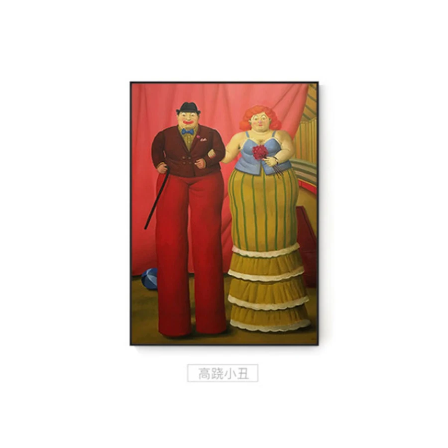 DIY Diamond Painting Wall Art Cross Stitch Famous Fernando Botero Stilt Clown Picture 5D Embroidery Mosaic Handmade Home Decor