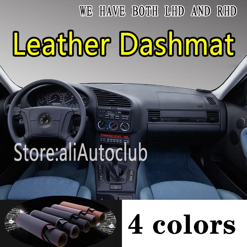 

PU Leather Dashmat Suede Dashboard Cover Pad Dash Mat Carpet Car Styling For BMW 3-Series E36 328is M3 316i 318i 320i 323i 325i