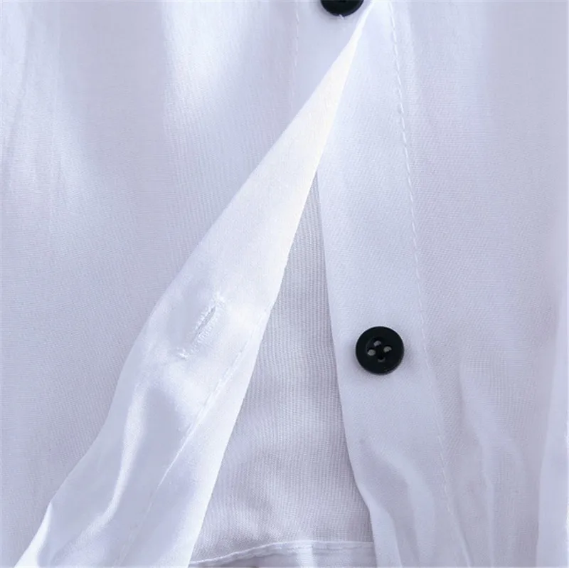 Women Shirts White Blouses Kimono Summer Top Women Letter Printed Shirts Sleeve Turn Down Collar Casual Print Cardigan DD2433