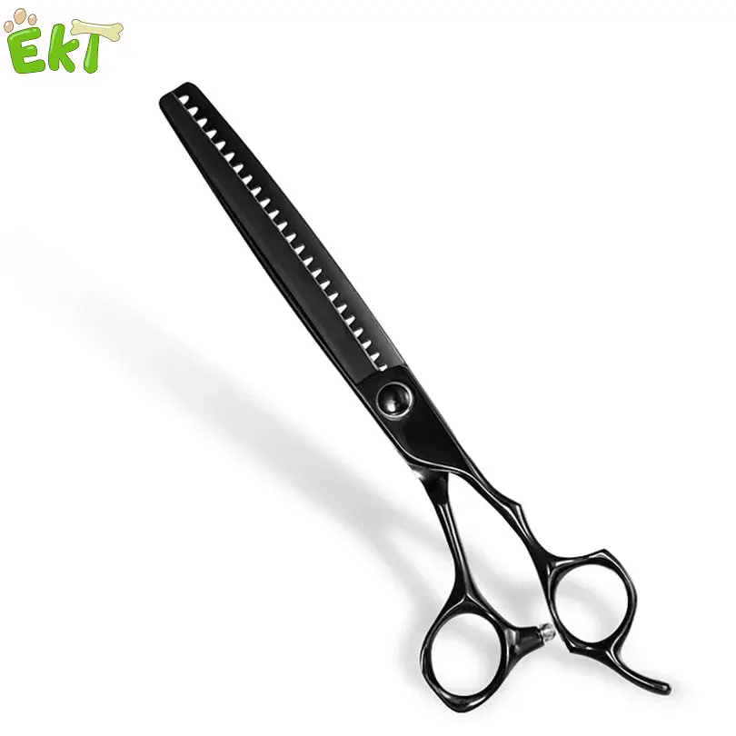 

Ekthome ES04 Black Stainless Steel Pet Grooming Thinner Dog Hair Removing Shears Shark Teeth Scissors Hожницы